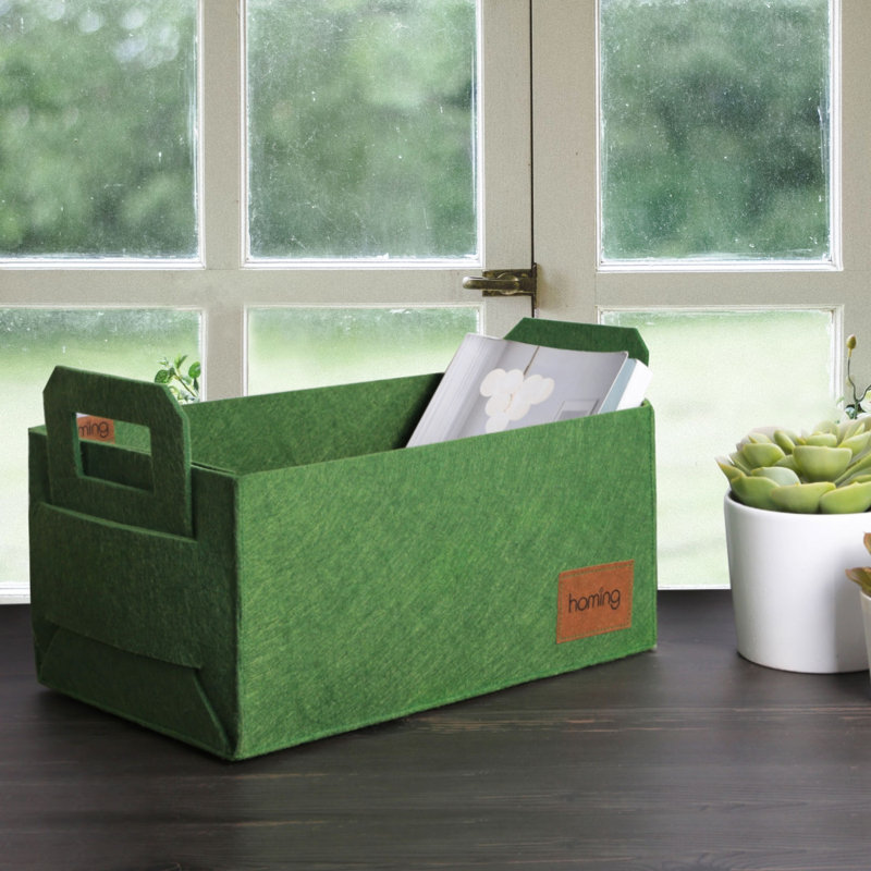 Panier en feutre, Vert