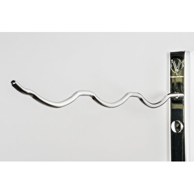 Indurial 54-Bottle Wall-Mounted Metal Wine Rack Kit in Chrome Luxe – 72" Tall Modular Label-Forward Display