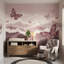 Papier peint Pastel Mountains Butterflies Misty Clouds-126556799-126556803