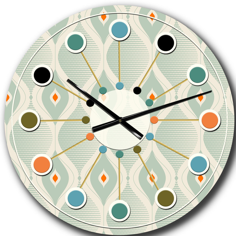 Horloge murale rétro Mid-Century, Grand