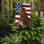 2 côtés en polyester de 2 côtés american drapeau de jardin