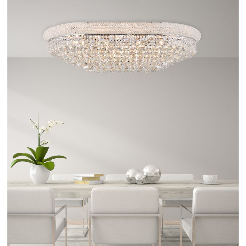Plafonnier encastré 24 lumières Primo, Strass Swarovski, Jet Black