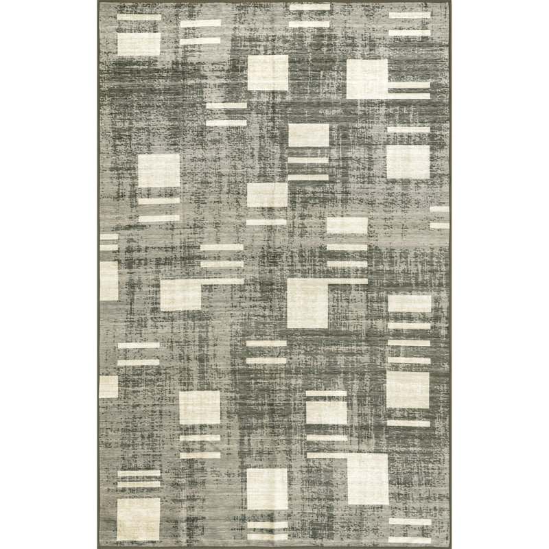 Tapis géométrique transitionnel Taja SpinClean, Rectangle 4 pi x 6 pi