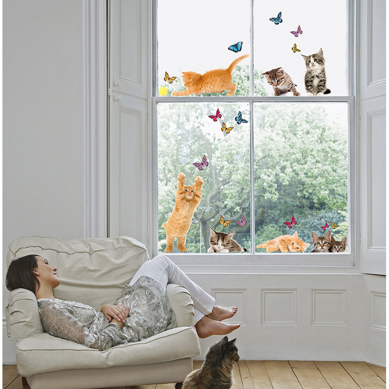Adhésif décoratif chats