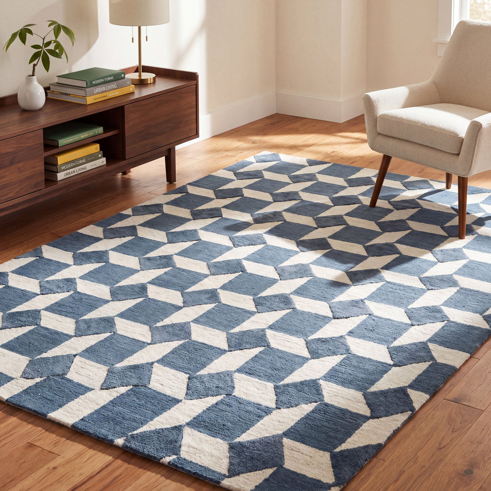 Magnusson Hand-Tufted Geometric Wool Rug, Rectangle 8'9" x 11'9"