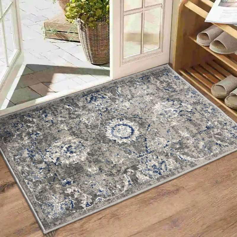 Tapis oriental bleu / gris Gavan, Rectangle 2 pi x 3 pi