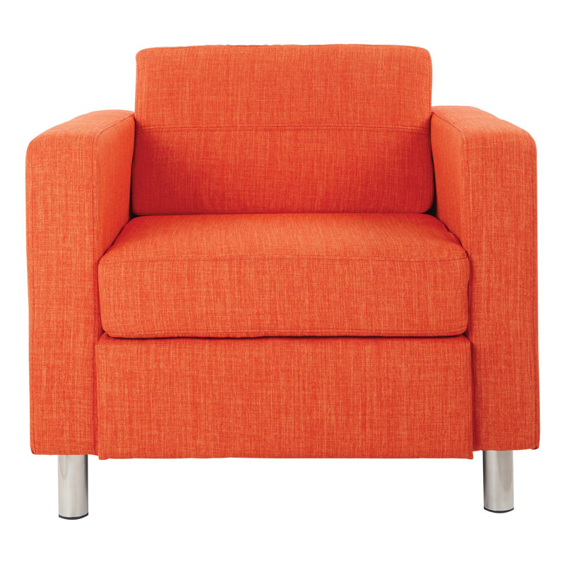 Chaise longue de 32 po de largeur Desantiago, Tissu tangerine