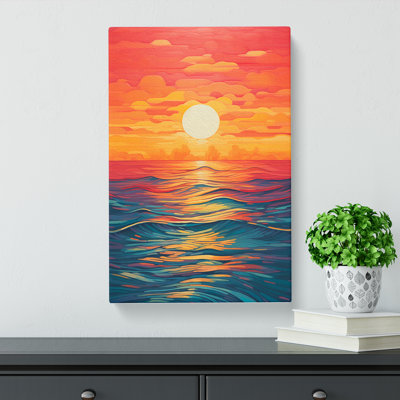 Seascape Colour Field Art - Wrapped Canvas
