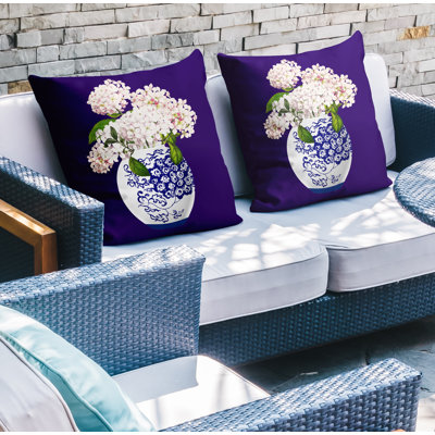 Outdoor Reversible Throw Pillow