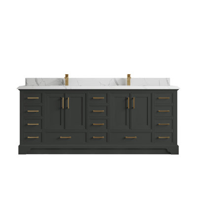 Meuble-lavabo double avec plateau Charlotte 84