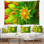 Tapisserie floral incroyable danse de pétales verts-28494283