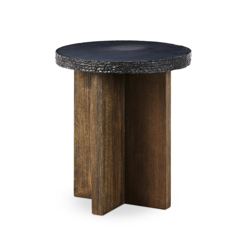 Mezes Nesting End Table-Large-Natural Basalt