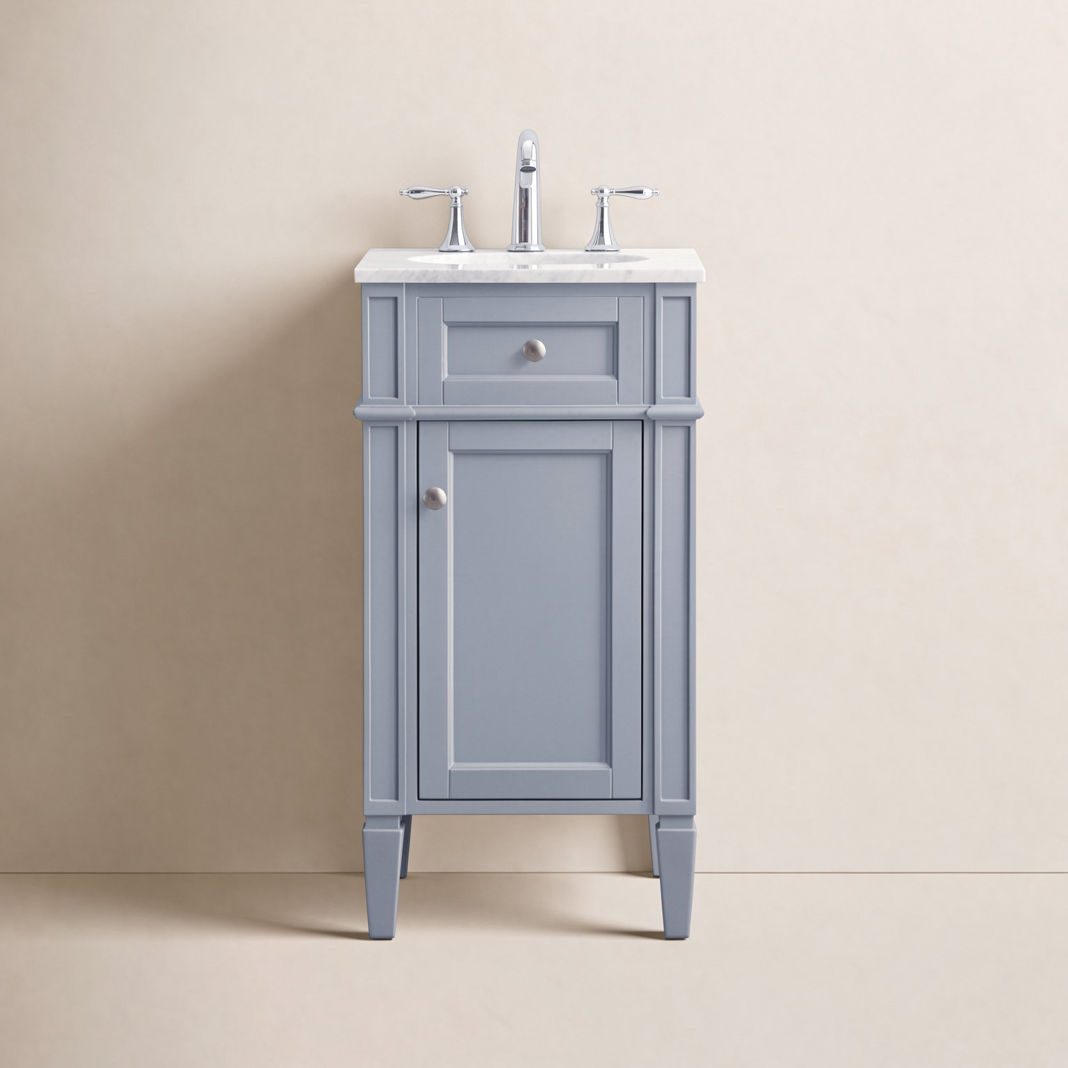 Rivers 18'' Single Bathroom Vanity, Gray
