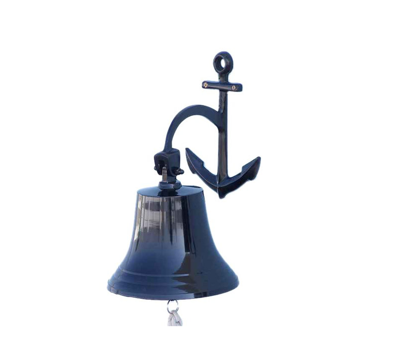 Décoration murale bell d’ancrage, H 12 po x l 9 po x P 7 po