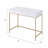 White High Gloss & Gold Finish Writing Desk