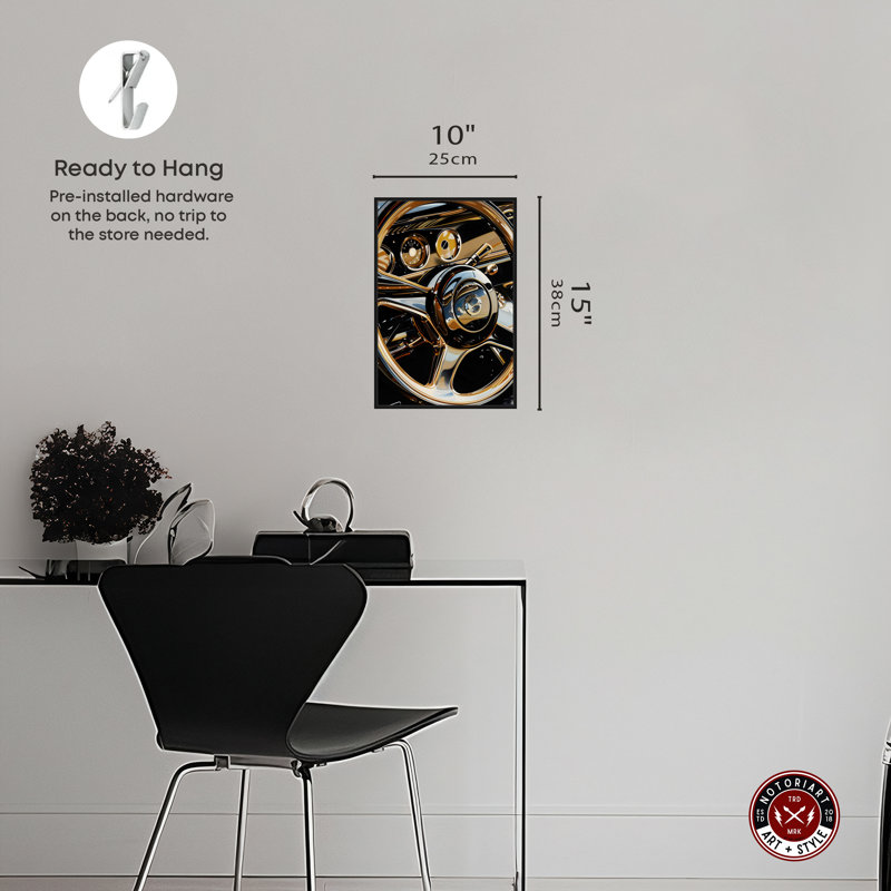 Art mural sur toile 1 pièce Notoriart, Cadre noir, H 16 po x l 11 po