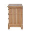 Table de chevet avec rangement à 3 tiroirs de style ferme en chêne naturel couleur chêne massif 1 pièce