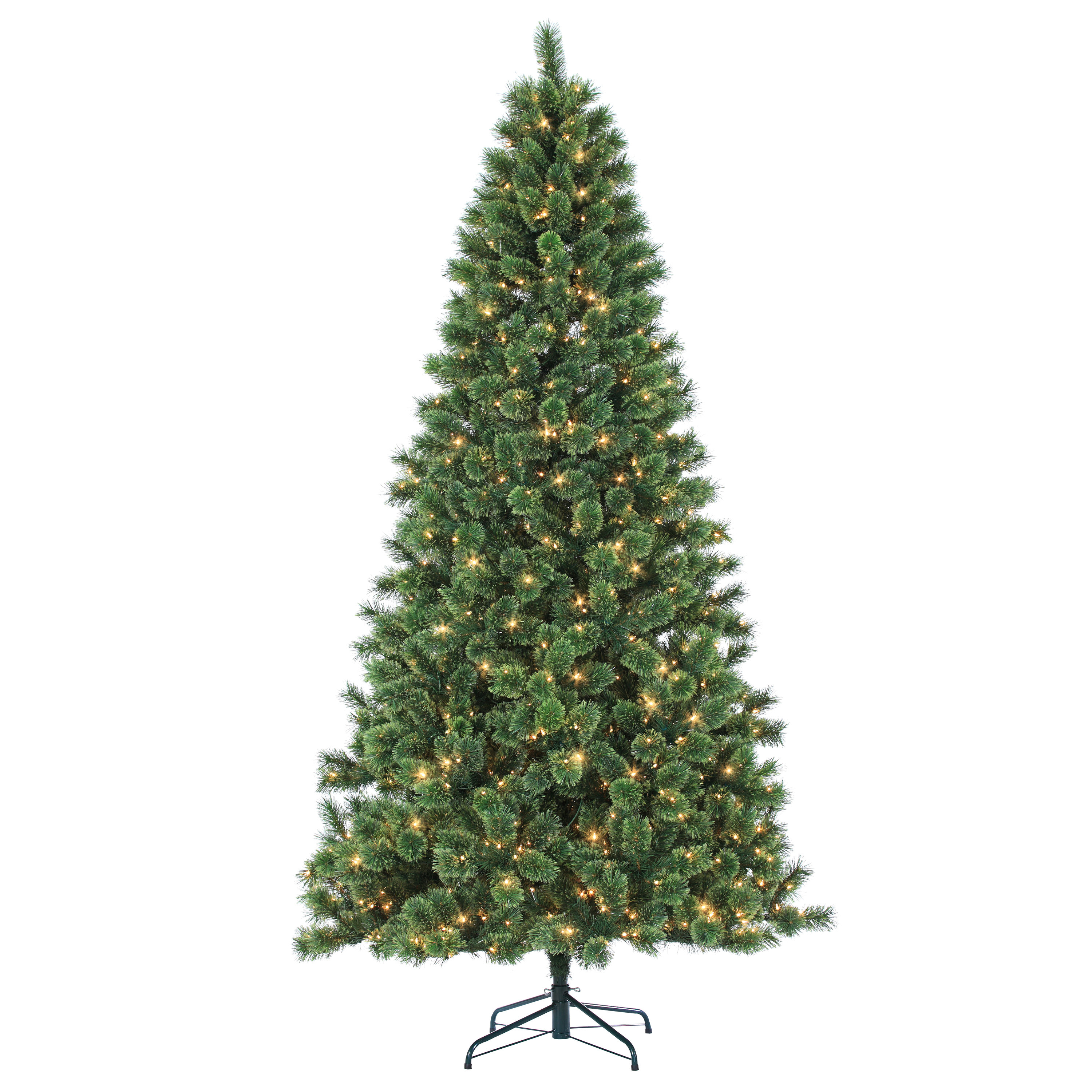 The Holiday Aisle® 9' H Green Pine Cashmere Christmas Tree with 1100 ...