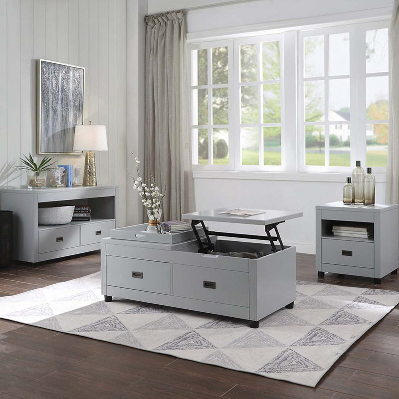 Table de bout avec rangement Dove Grey