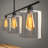 3-Light Dimmable Kitchen Island Modern Linear Chandelier with Clear Glass Shade-150308780
