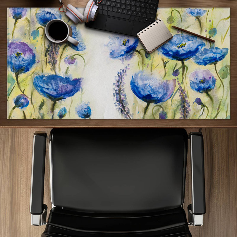 Blue garden - 15.75"x31.50" Desk mat
