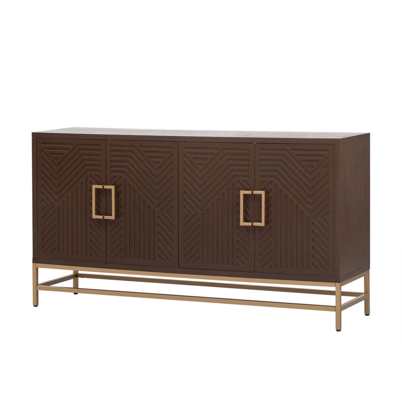 Zavien Accent Cabinet, Espresso, 34" H x 59.8" W x 15.7" D