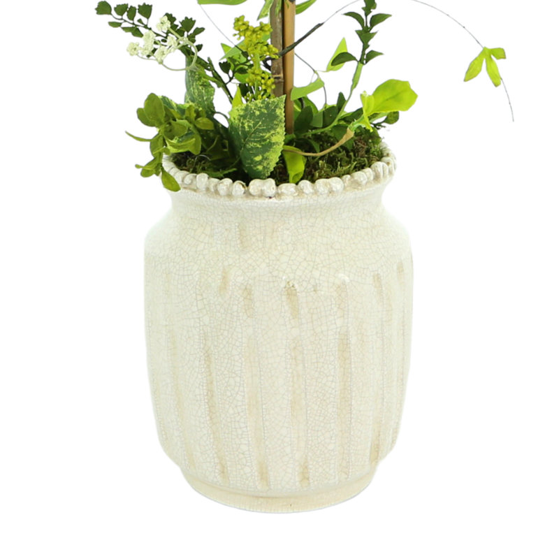 Faux Lemon Tree in Ceramic Planter