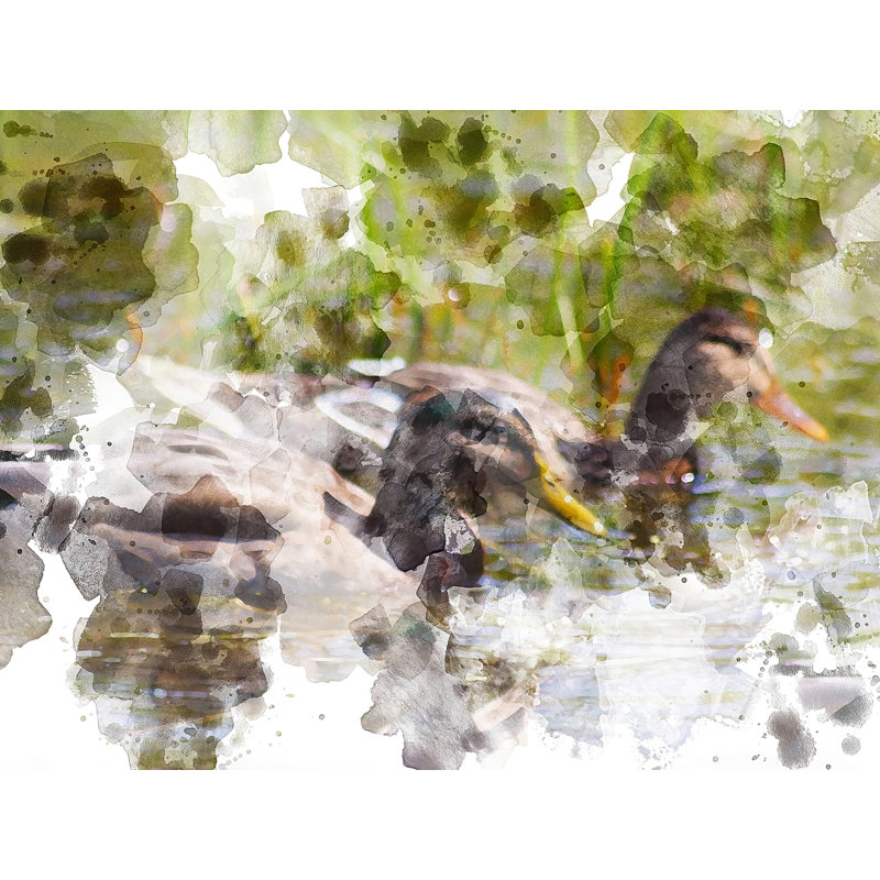 Ducks 3798 Print by Chamira Young, Black Framed Paper, 17.25" H x 21.25" W
