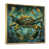 Toile avec cadre flottant or