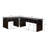 2-piece Home Office Set L-Shape Desk with File Cabinet Cappuccino