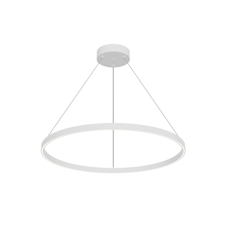 Luminaire suspendu 1 lumière Cerchio, Blanc, H 1,5 po x l 31,5 po x P 31,5 po