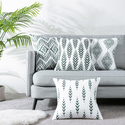 KD127 Appliqued Outdoor Pillow Cover