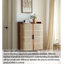 Meuble de rangement à double porte pratique en bois de frêne blanc rétro pour le salon et la chambre à coucher