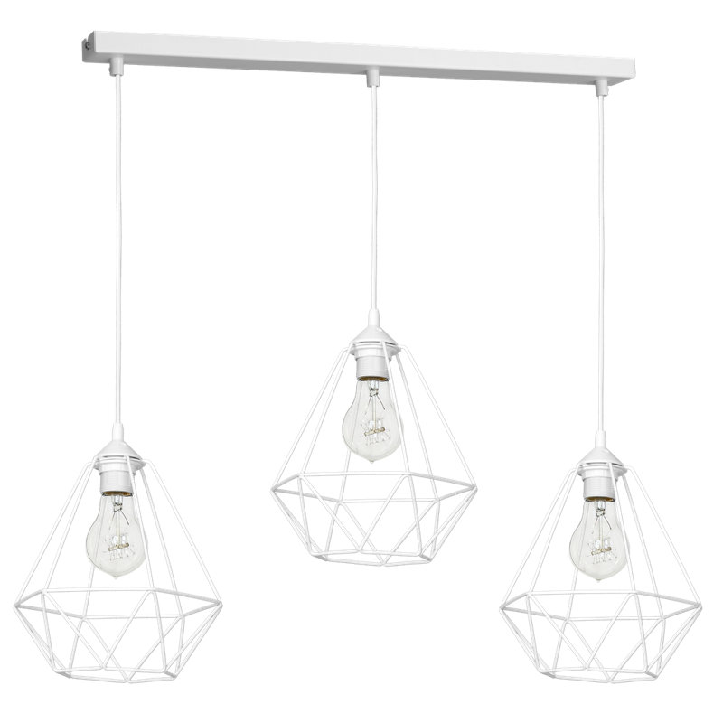 Basket 3 - Light Kitchen Island Pendant, White