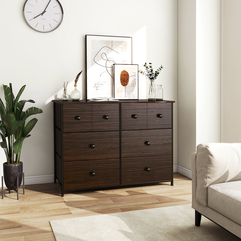 Ojaswi 8 Drawer 104.1Cm W Dresser, Espresso