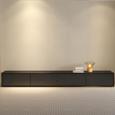 Meuble télé avec placage en chêne noir et base complète