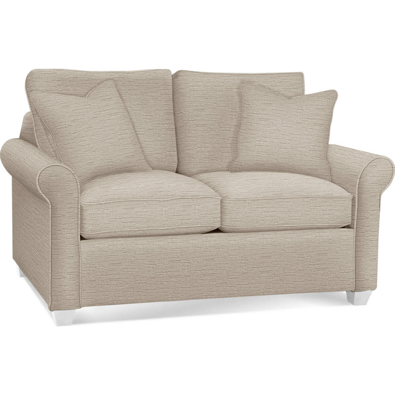 Park Lane Upholstered 73'' Sofa, Frost White, Innerspring Mattress, Blue Chenille/Velvet Solid; 0809-63