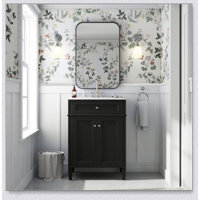 24 Inch Bathroom Vanity With 2 Doors, Tip-Out Drawer, And Soft-Closing Mechanism For Elegant Storage
