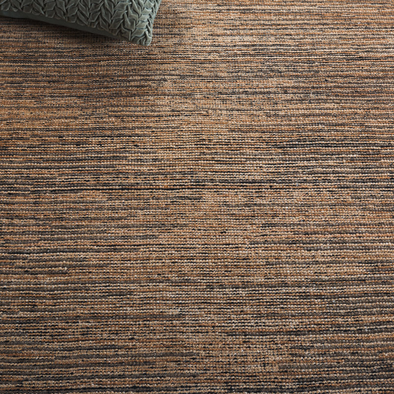 Gray Hand-Knotted Wool and Viscose 6' x 9' Area Rug