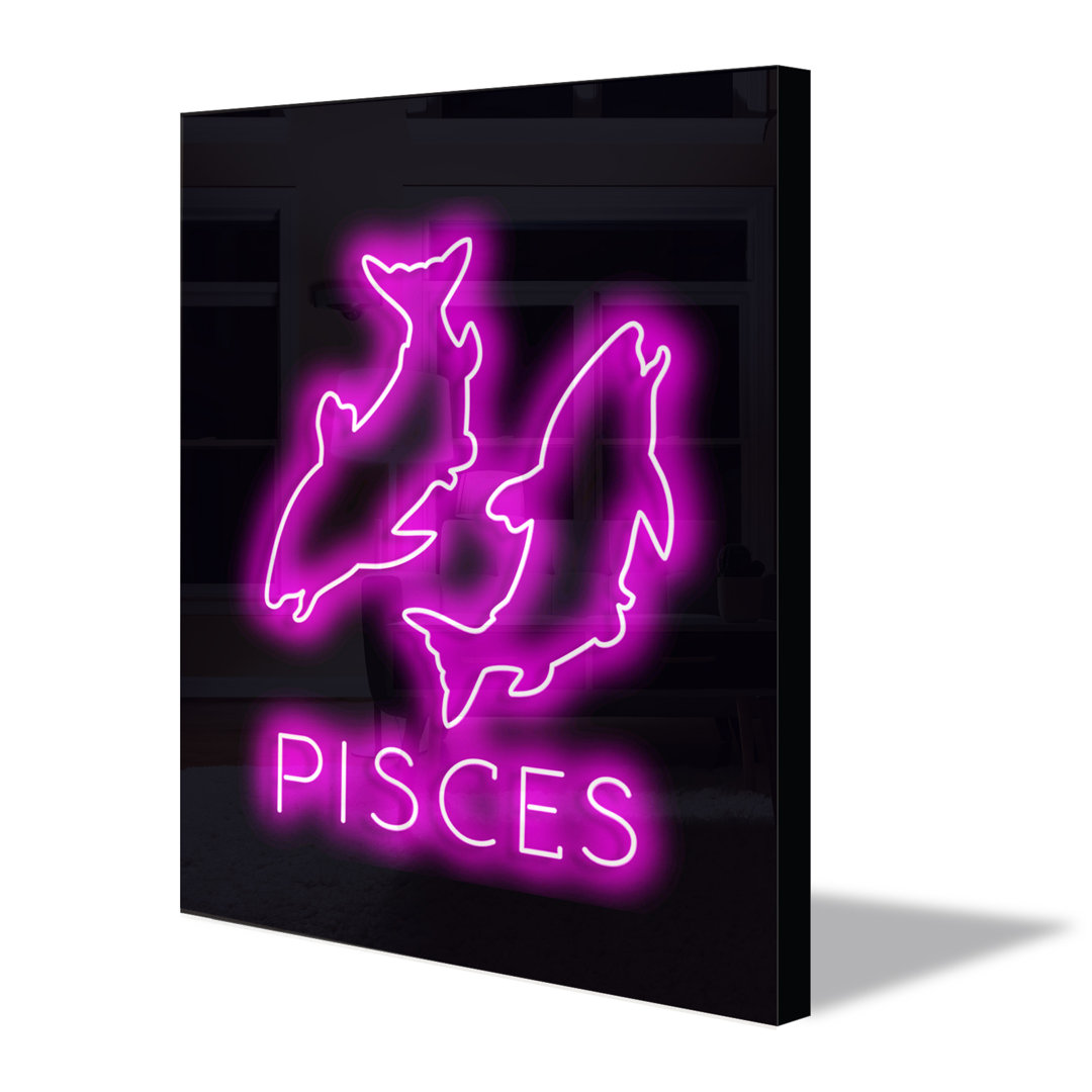 Neon Sign Pisces Wall Décor