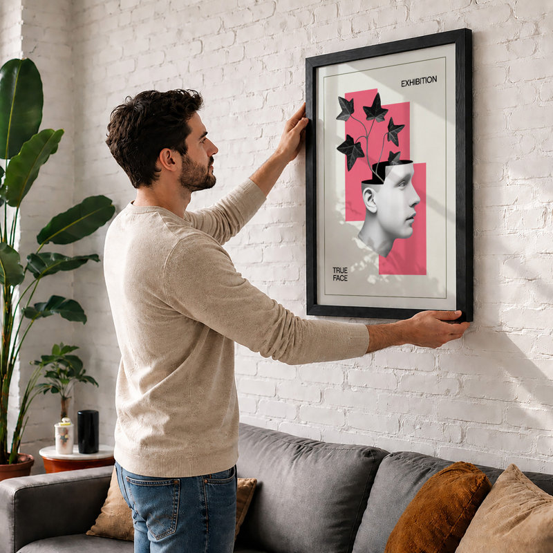 True Face Exhibition Modern - Print, Black, A3 - 42.0 x 29.7 cm