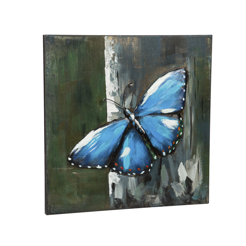Ensemble de 2 papillons en métal Alleris