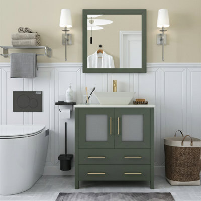  Single Bathroom Vanity Set with Mirror