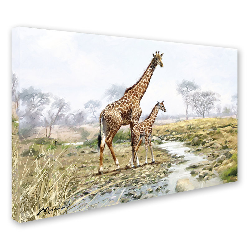 Armand «Giraffe», reproduction sur toile, H 12 po x l 19 po x P 2 po