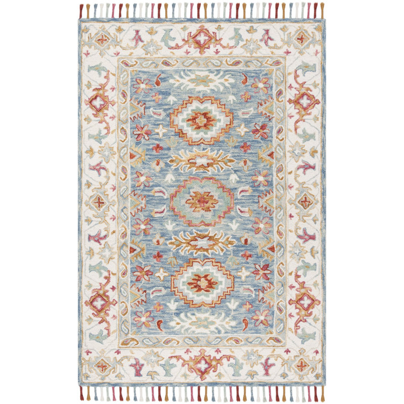 Vahakn Hand Tufted Wool Oriental Rug, Rectangle 5' x 8'
