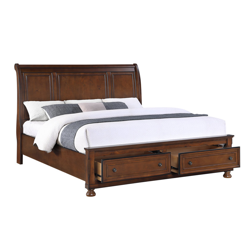 Eedie Sleigh Storage Bed, Queen