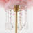 18" Feather Crystal Table Lamp With Light