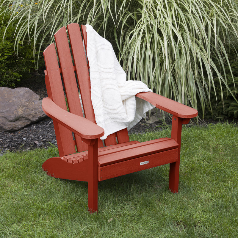 Chaise Adirondack en plastique Leis, Rouge rustique