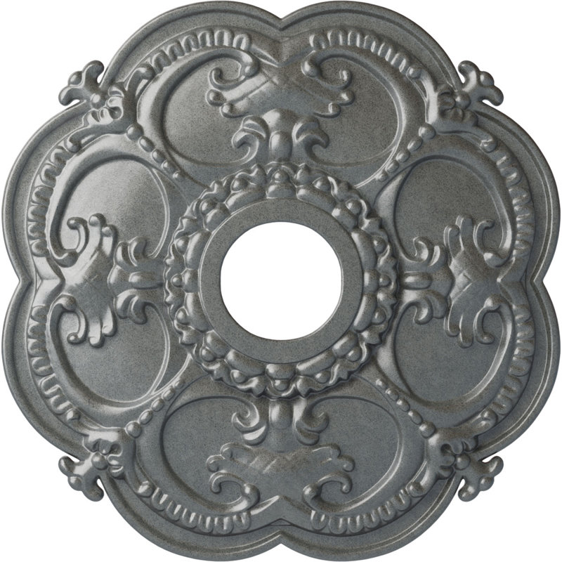 Médaillon de plafond l 3,5 po x P 3,5 po Rotherham, Platinum