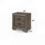 Table de chevet 2 tiroirs Lynnville